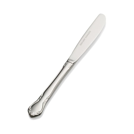 Bon Chef Queen Anne, Butter Knife, Euro, Solid Handle, Mirror Finish, 13/0, 6.92" , set of 12 S1817